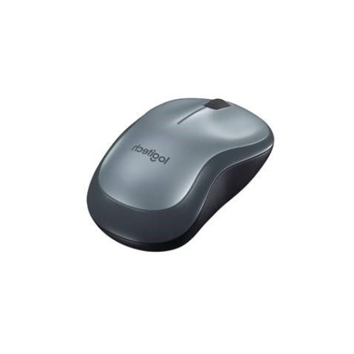 Logitech M185 Mouse - Radio Frequency - USB - Optical - 3 Button(s) - Grey - Wireless - 2.40 GHz - Scroll Wheel - Symmetri