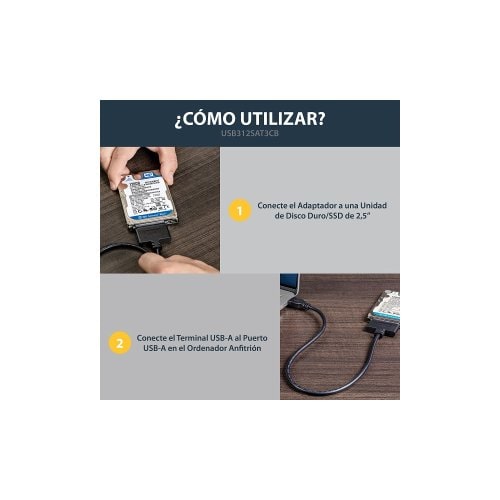 StarTech.com USB 3.1 (10Gbps) Adapter Cable for 2.5" SATA SSD/HDD Drives - Connect a 2.5" SATA SSD/HDD to your computer us