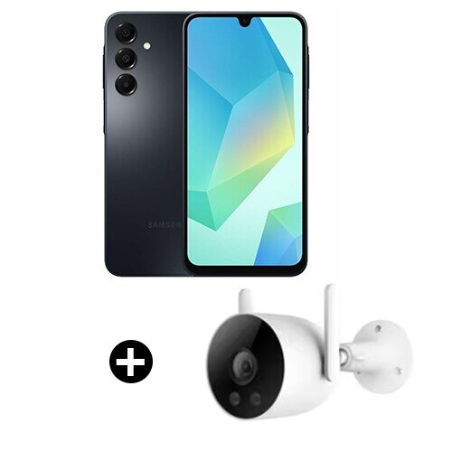 GALAXY A16 128GB   GALAXY A16 128GB               P/N     SM-A165FZKBEUB
 + 
IMILAB HOME SEC.OUT- EC3 LITE CAM 3 MP/2K LIV