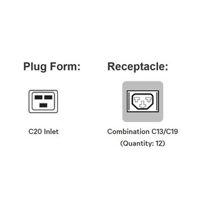 Vertiv Geist MU05M1R0-12CF17-2C20A9H00-S PDU - Monitored - IEC 60320 C20 - 12 x Combination C13/C19 - 20 A - 120 V AC, 230