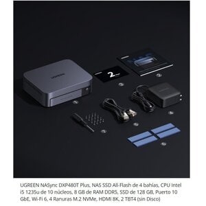 Ugreen NASync DXP480T Plus NAS System 4-Bay NVMe. Type: NAS. Chassis type: Desktop. Device class: Home & Home Office. Proc