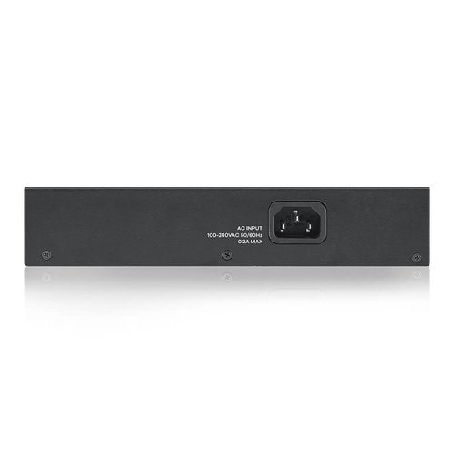 Zyxel GS1100-16, 16-port Gigabit Unmanaged Switch v3. Without fan. Includes power cord, power adapter, wall mounting kit. 