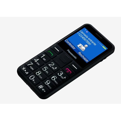 Panasonic KX-TU155 Feature Phone - 5.8 cm (2.3") TFT LCD 240 x 320 - 64 MB RAM - 2G - Black - Bar - 2 SIM Support - SIM-fr