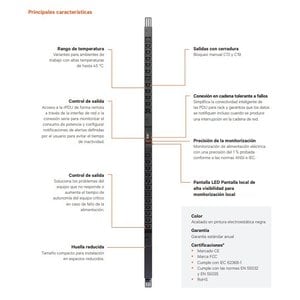 Vertiv PowerGo Basic rPDU | 0U | Vertical | 230V | 32A | 20 Manual Lock IEC C13, 4 Manual Lock IEC C19 Receptacles | 7.3kW