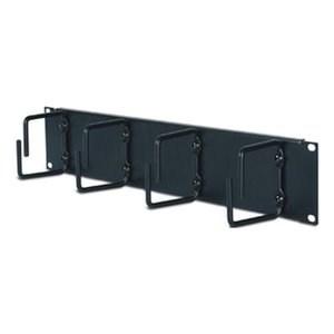 APC by Schneider Electric Cable Organizer - Black - 1 Each Pack - Cable Manager - 2U Rack Height