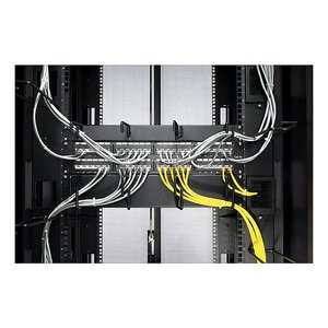 APC by Schneider Electric Cable Organizer - Black - Cable Manager - 1U Rack Height