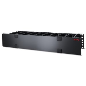 APC by Schneider Electric AR8603A Cable Organizer - Black - 1 Each Pack - TAA Compliant - Cable Manager - 2U Rack Height