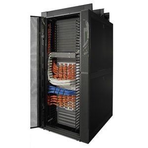 APC by Schneider Electric AR7717A Cable Organizer - Black - 4 Each Pack - TAA Compliant - Cable Pass-through - 42U Rack He