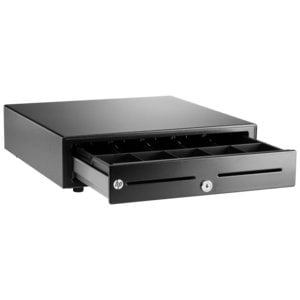HP Cash Drawer - 2 Media Slot - 3 Lock Position - Printer Driven - Black - 109.2 mm Height x 414 mm Width x 411.5 mm Depth