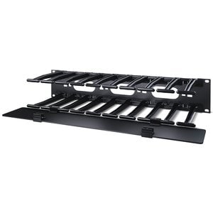 APC by Schneider Electric AR8606 Cable Organizer - Black - 1 Each Pack - TAA Compliant - Cable Manager - 2U Rack Height