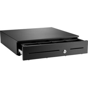 HP Value 4AK35AA Cash Drawer - 2 Media Slot - 3 Lock Position - Steel - Black - 103 mm Height x 420 mm Width x 410 mm Depth