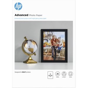 HP Advanced Inkjet Photo Paper - 91 Brightness - A4 - 210 mm x 297 mm - 250 g/m² Grammage - Glossy - 25 Sheet