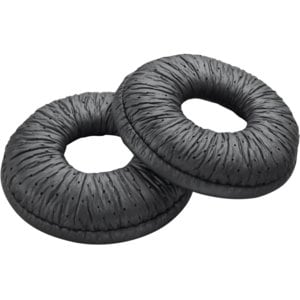 Poly Ear Cushion - Black - Leatherette - 2 / Pack