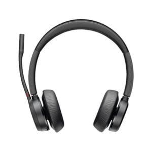Poly Voyager 4300 UC 4320 Wired/Wireless On-ear, Over-the-head Stereo Headset - Black - Microsoft Teams Certification - Go