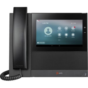 Poly CCX 600 IP Phone - Corded - Corded/Cordless - Bluetooth, Wi-Fi - Desktop - Black - VoIP - 2 x Network (RJ-45) - PoE P