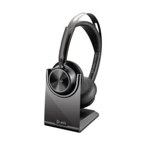 Poly Voyager Focus 2-M Wired/Wireless On-ear, Over-the-head Stereo Headset - Black - Siri, Google Assistant - Binaural - S