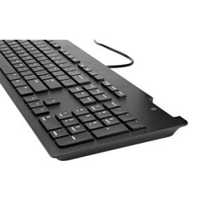 HP Business Slim Keyboard - Cable Connectivity - USB Type A Interface - Spanish - Black - Plunger Keyswitch - CoPilot Hot 