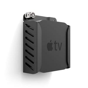 Compulocks Apple TV Security Mount (4th, 4k 1-2nd Gen) (2018-2021) Black - Easy to install on the counter or wall-mounted,