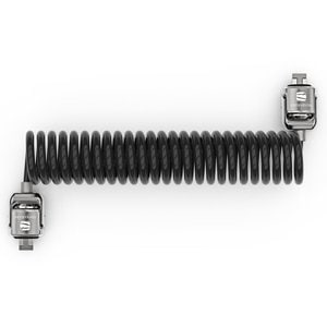 Compulocks Dual Head Coiled T-bar Security Keyed Cable Lock - 2 Keyed T-Bar Style Lock Heads, Coiled Galvanized Steel Cabl