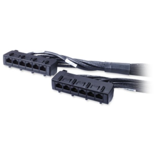 APC by Schneider Electric 5.79 m Category 6 Network Cable for Network Device - First End: 6 x RJ-45 Network - Female - Sec