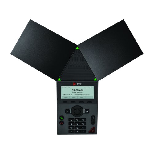 Poly Trio 8300 IP Conference Station - Corded - Wi-Fi, Bluetooth - 3 x Total Line - VoIP - 1 x Network (RJ-45) - PoE Ports