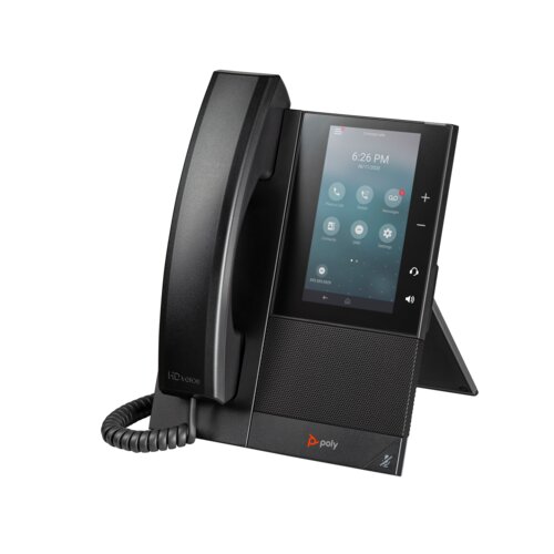 Poly CCX 505 IP Phone - Corded - Corded/Cordless - Bluetooth, Wi-Fi - Desktop, Wall Mountable - Black - 24 x Total Line - 