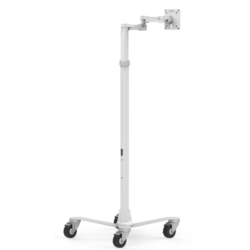 MEDICAL ROLLING CART EXTENDED - VESA COMPATIBLE - WHITE
