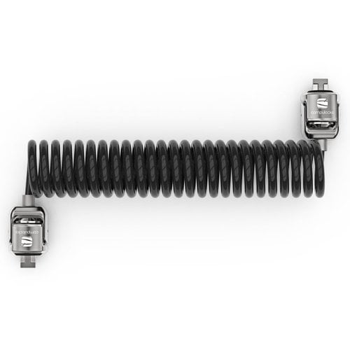 Compulocks Dual Head Coiled T-bar Security Keyed Cable Lock - 2 Keyed T-Bar Style Lock Heads, Coiled Galvanized Steel Cabl