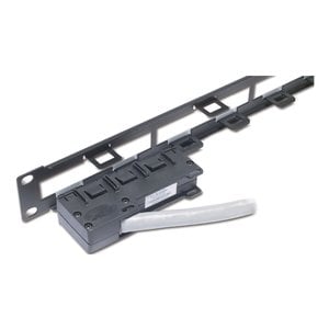 APC by Schneider Electric Cable Organizer - Black - 1 Pack Pack - Panel - 1U Rack Height