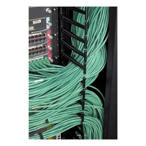 APC by Schneider Electric AR7717A Cable Organizer - Black - 4 Each Pack - TAA Compliant - Cable Pass-through - 42U Rack He