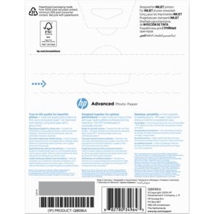 HP Photo Paper - 130 mm x 180 mm - 250 g/m² Grammage - Glossy - 25 Sheet