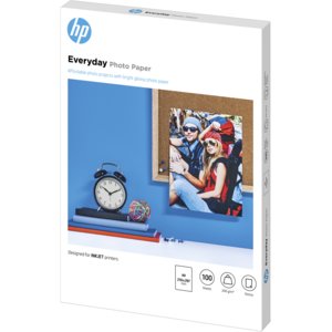 HP Everyday Inkjet Photo Paper - A4 - 210 mm x 297 mm - 200 g/m² Grammage - Glossy, Textured - 100 Sheet
