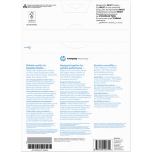HP Everyday Inkjet Photo Paper - A4 - 210 mm x 297 mm - 170 g/m² Grammage - Semi-gloss - 25 Sheet
