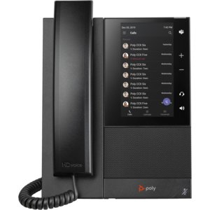 Poly CCX 505 IP Phone - Corded - Corded/Cordless - Wi-Fi, Bluetooth - Desktop, Wall Mountable - Black - 24 x Total Line - 