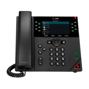 Poly VVX 450 IP Phone - Corded - Corded - Desktop, Wall Mountable - Black - VoIP - 2 x Network (RJ-45) - PoE Ports