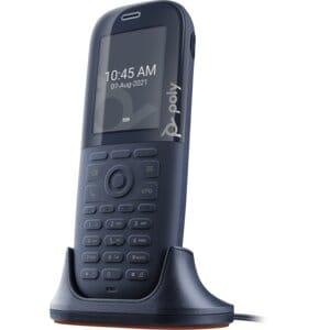 Poly Rove 30 Handset - Black - Cordless - DECT - 6.1 cm (2.4") Screen Size - Audio - Headset Port - 18 Hour Battery Talk Time