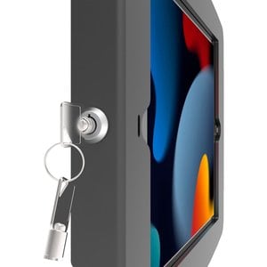 Compulocks iPad 10.2" Space Enclosure Wall Mount Black - High-Grade Aluminum Enclosure, Conceals charging cable, Quick Loc