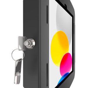 Compulocks iPad 10.9" 10th Gen Space Enclosure Wall Mount Black - High-Grade Aluminum Enclosure, Conceals charging cable, 