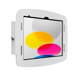 Compulocks iPad 10.9" 10th Gen Space Enclosure Wall Mount White - High-Grade Aluminum Enclosure, Conceals charging cable, 