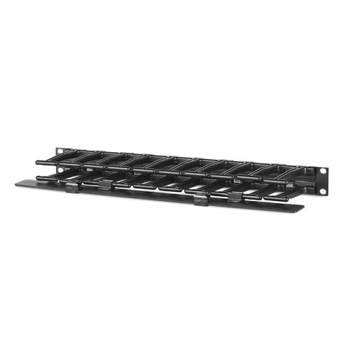 APC by Schneider Electric Cable Organizer - Black - 1 Each Pack - Cable Manager - 1U Rack Height x 19" Panel Width