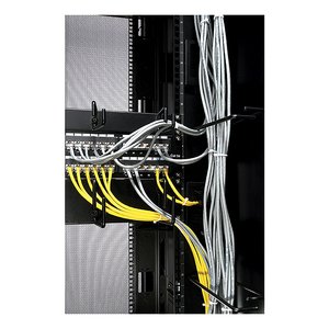 APC by Schneider Electric Cable Organizer - Black - 1 Each Pack - Cable Manager - 2U Rack Height