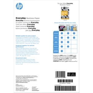HP Everyday Laser Copy & Multipurpose Paper - White - A4 - 210 mm x 297 mm - 120 g/m² Grammage - Glossy - 150 Sheet