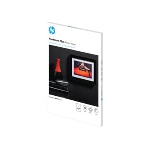 HP Premium Plus Inkjet Photo Paper - Recycled - A4 - 210 mm x 297 mm - 300 g/m² Grammage - Semi-gloss - 20 / Pack - Smudge