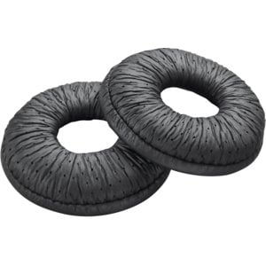 Poly Ear Cushion - Black - Leatherette - 2 / Pack
