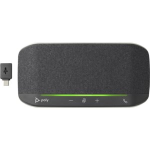 Poly Sync 10 Wired Speakerphone - Silver - 3 Microphone(s) - 40 mm Speaker(s)
