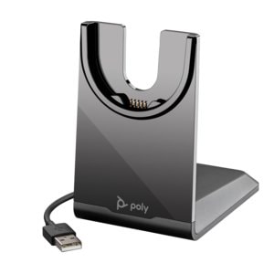 Poly Voyager Wired Cradle for Bluetooth Headset - Charging Capability - USB Type A - Black