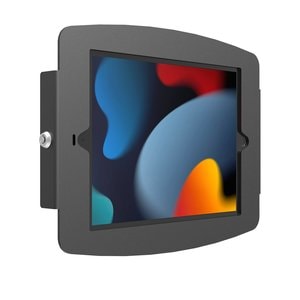 Compulocks iPad 10.2" Space Enclosure Wall Mount Black - High-Grade Aluminum Enclosure, Conceals charging cable, Quick Loc