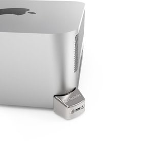 Compulocks Mac Studio Ledge Lock Adapter Silver - This powerful locking mechanism secures your new Mac Studio so you can f
