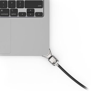 Compulocks Ledge Lock Adapter for MacBook Air 13" M2 with Keyed Lock Silver - Smallest MacBook Lock Slot Adapter, Compatib