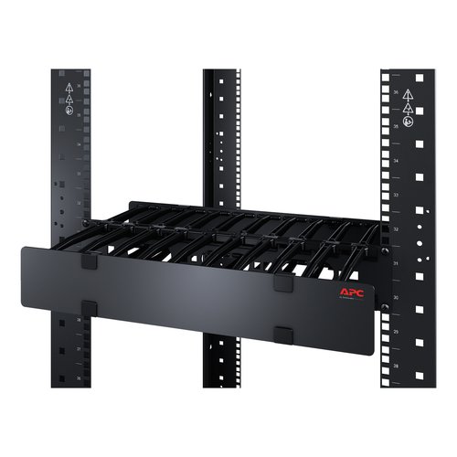 APC by Schneider Electric AR8612 Cable Organizer - Black - TAA Compliant - Cable Manager - 1U Rack Height